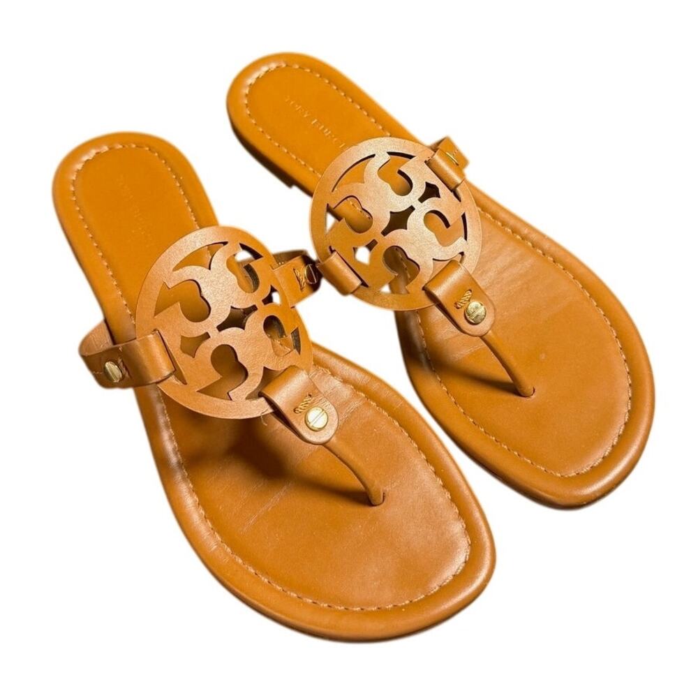 Tory Burch Miller Sandals Vintage Vachetta Size 7